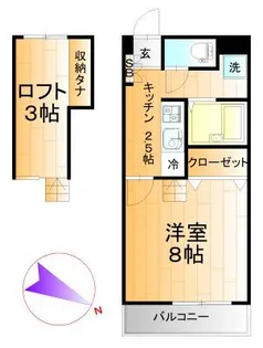ウエザーコック【2階】の間取り