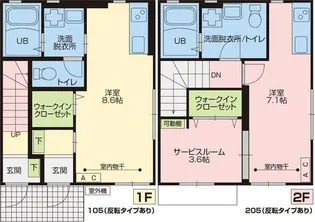 グランリーオ・ヴェスト【2階】の間取り