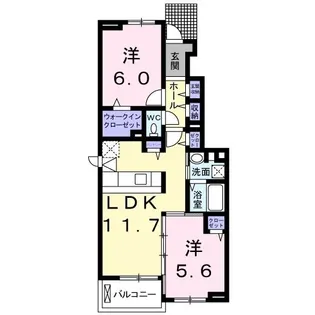 ラ ヴィ ベル A【1階】の間取り