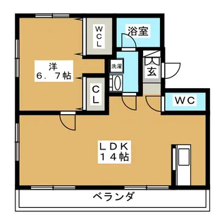 グリーンシティB【1階】の間取り
