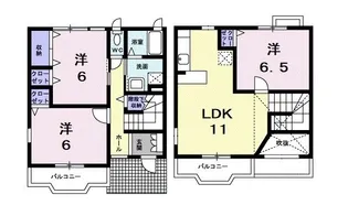 レジデンスすずらんC【1階】の間取り