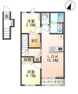 ヴォーグ【2階】の間取り