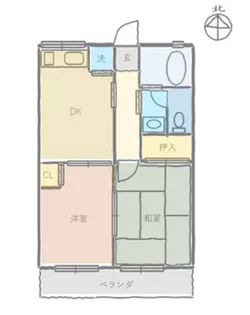 シティハイム パークサイド【2階】の間取り