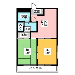 ハイツ山岸【1階】の間取り