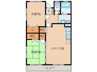 エビヤマンション【3階】の間取り