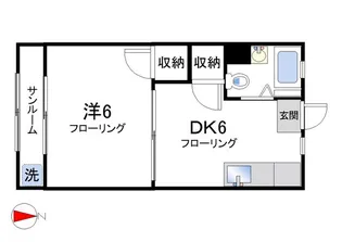 コーポよしむら【1階】の間取り