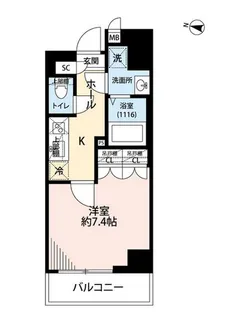 プレール・ドゥーク板橋舟渡【5階】の間取り