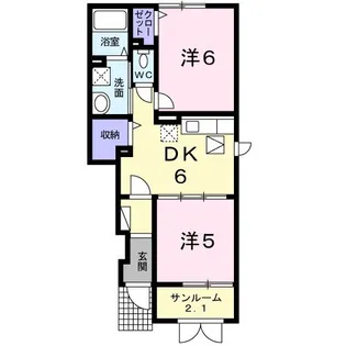 メゾン 花はなI【1階】の間取り