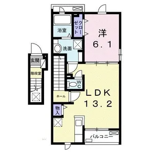 カーサ西武【2階】の間取り