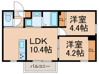 Green terrace代沢【2階】の間取り