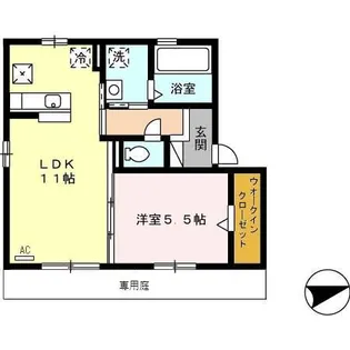 シェソワ相木【1階】の間取り