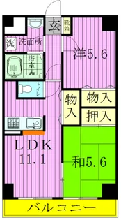 オークタウン鎌ケ谷【1階】の間取り
