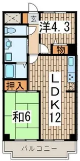 アーバンスプラザイシワタ3【2階】の間取り