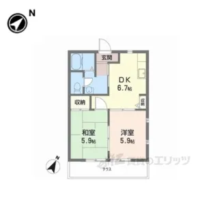 セントポーリア鴻池【2階】の間取り