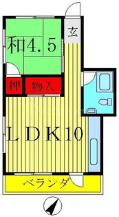 ハイツサンヨー【5階】の間取り