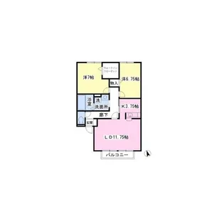 アーブヴィレ【1階】の間取り