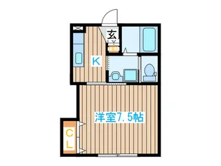 シャン ド フルール【1階】の間取り