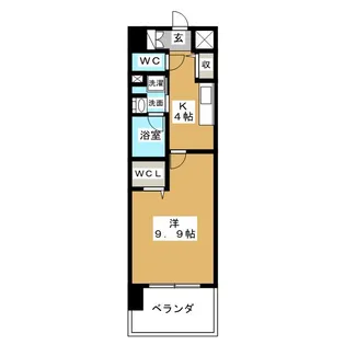 ロンドヴェルチュ白川公園【5階】の間取り