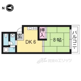 サンライズ紫野【2階】の間取り