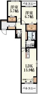 GrandVilla鷺宮【2階】の間取り
