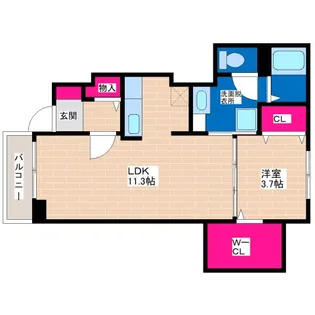 メゾンソレイユ【1階】の間取り