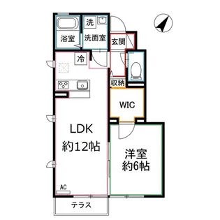 ソレアード B棟【1階】の間取り