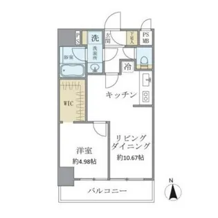ISM中野坂上【6階】の間取り