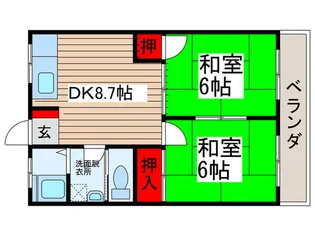 満コーポ【2階】の間取り