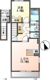 ナイーヴ【2階】の間取り