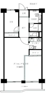横浜スカイハイツ【8階】の間取り