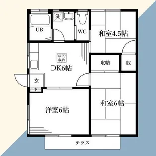 コーポ相原【1階】の間取り