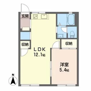 メゾンワイズ【1階】の間取り