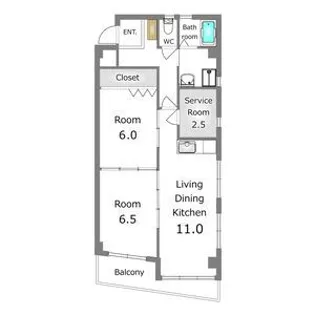 あさひレジデンス弐番館EAST【4階】の間取り