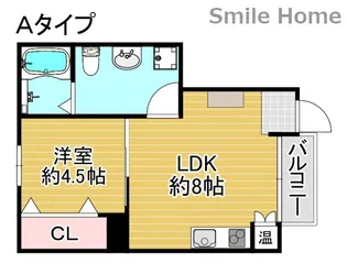 ピークショア玉出駅前【3階】の間取り