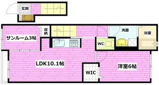 ラルジュ・オロール A棟【2階】の間取り