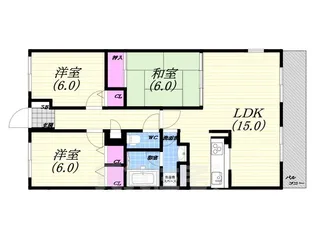 エルシャポー北名次【1階】の間取り
