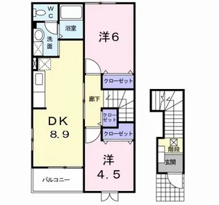 ソレアード【2階】の間取り