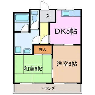 ボンヌシャンス【2階】の間取り