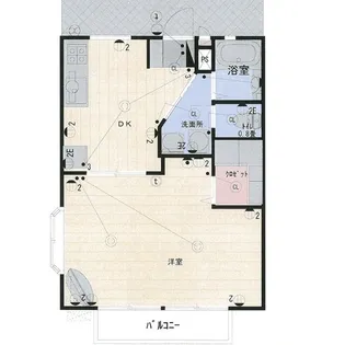 横塚ハイツ B【2階】の間取り