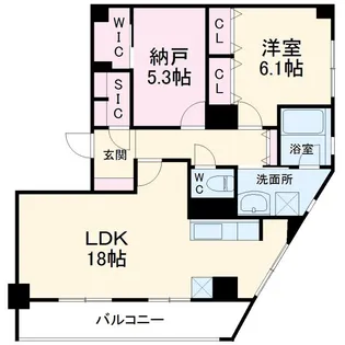稲毛ブルースカイハイツ【2階】の間取り