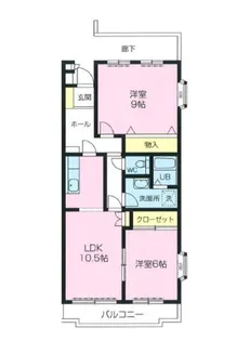 ルミエール横山【4階】の間取り