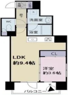 フェローネ入谷Meets1【4階】の間取り