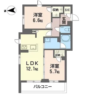 【新築】ホクレアセンター北【SHM】【2階】の間取り