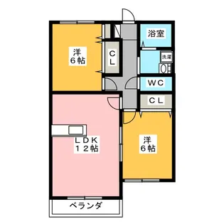 サン・ガーデンB【2階】の間取り