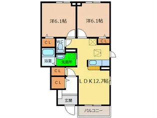 クレセント I・II・III【1階】の間取り