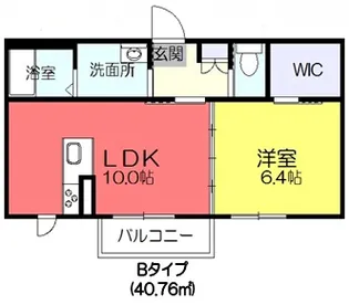 シャーメゾンヴューコーストB【1階】の間取り