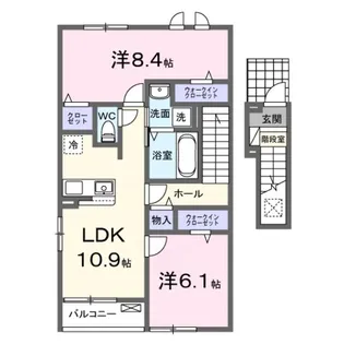 チェリーチ東同心町【2階】の間取り