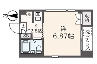 プチメゾン下高井戸【1階】の間取り