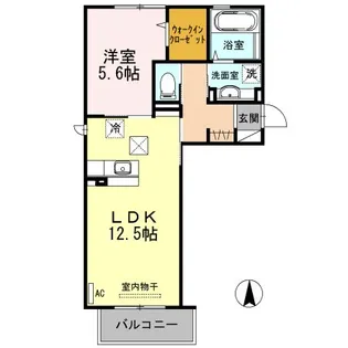 メゾン ルミエ II棟【1階】の間取り