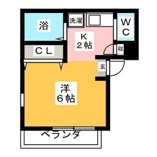 芦穂崎六番館【3階】の間取り